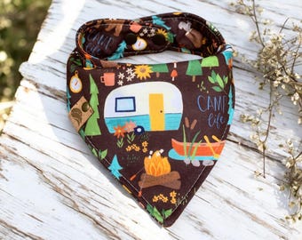Camping dog bandana personalized dog gift puppy gift spring dog bandana mountain dog bandana camping bandana embroidered dog bandana new pup