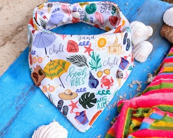 Beach Dog bandana  tropical dog bandana customizable gift beach dog bandana tropical dog scarf ocean dog scarf summer scarf island dog scarf
