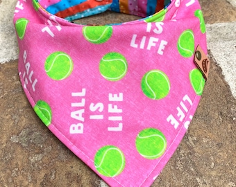 Dog bandana summer bandana summer dog bandana personalized dog bandana ball is life summer dog bandana dog scarf tennis ball dog bandana