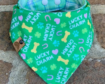 St patricks day dog bandana clover Dog bandana green dog bandana monogrammed dog bandana st pattys day dog gift dog bandana 4 leaf clover