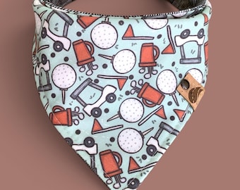 Fathers Day Dog bandana golf bandana personalized dog gift monogrammed dog bandana sports bandana golf dog bandana birthday golf dog scarf