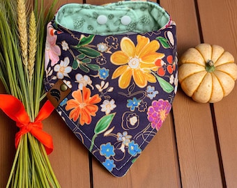 Fall Dog bandana fall floral bandana dog gift thanksgiving dog bandana cat bandana birthday dog bandana autumn pet gift autumn dog scarf
