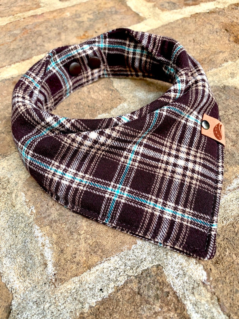 Plaid Flannel Dog Bandana Fall Dog Bandana Monogrammed Dog Etsy