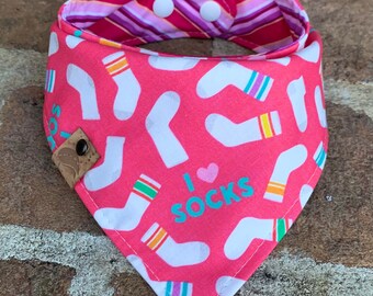 Dog bandana spring Dog bandana dog scarf dog gift dog scarf sock thief dog bandana accessory summer dog gift birthday dog bandana reversible