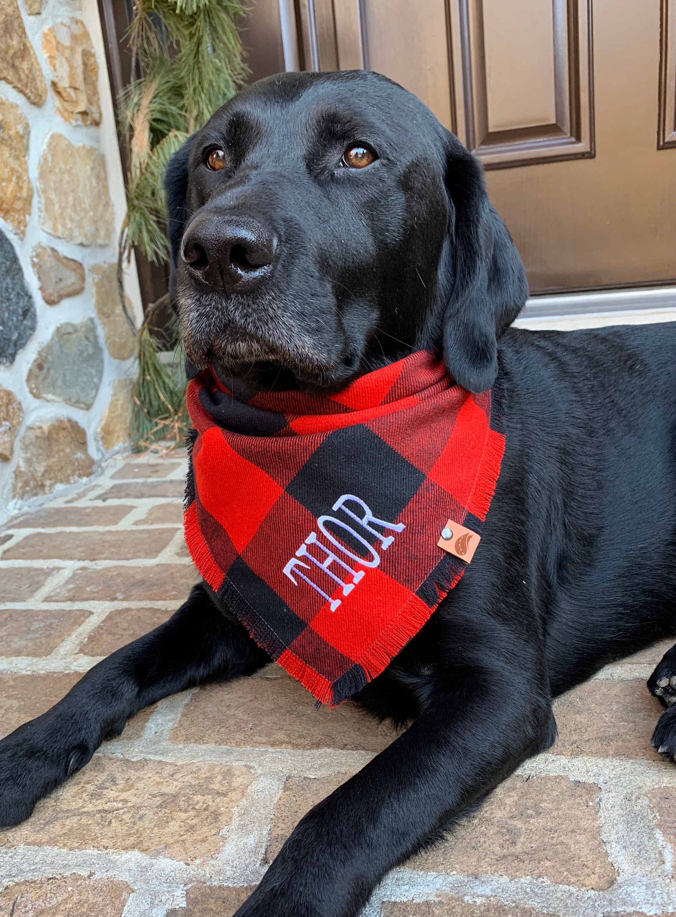 Plaid Dog Bandana Fall Plaid Scarf Fall Bandana Dog Flannel Dog