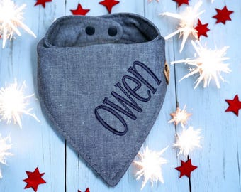 Bandana de verano para perro, regalo personalizable para perro, bandana bordada para perro, bandana de hermano mayor, bandana de cumpleaños para perro, bandana de cambray para gato, bandana de hermana mayor