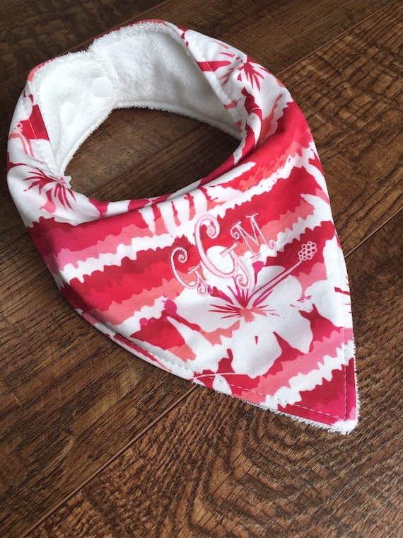 Trendy Baby Bib Tropical Bib Hawaiian Bandana Bib organic Bamboo Terry Drool Bib tropical Bandana Bib cotton Bandana Bib florida Baby Bib Etsy