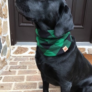 Dog scarf dog scarves fall dog bandana plaid scarf plaid dog | Etsy