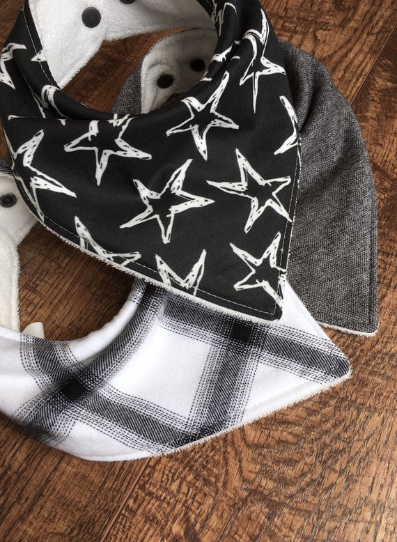 modern baby reversible bandana bibs