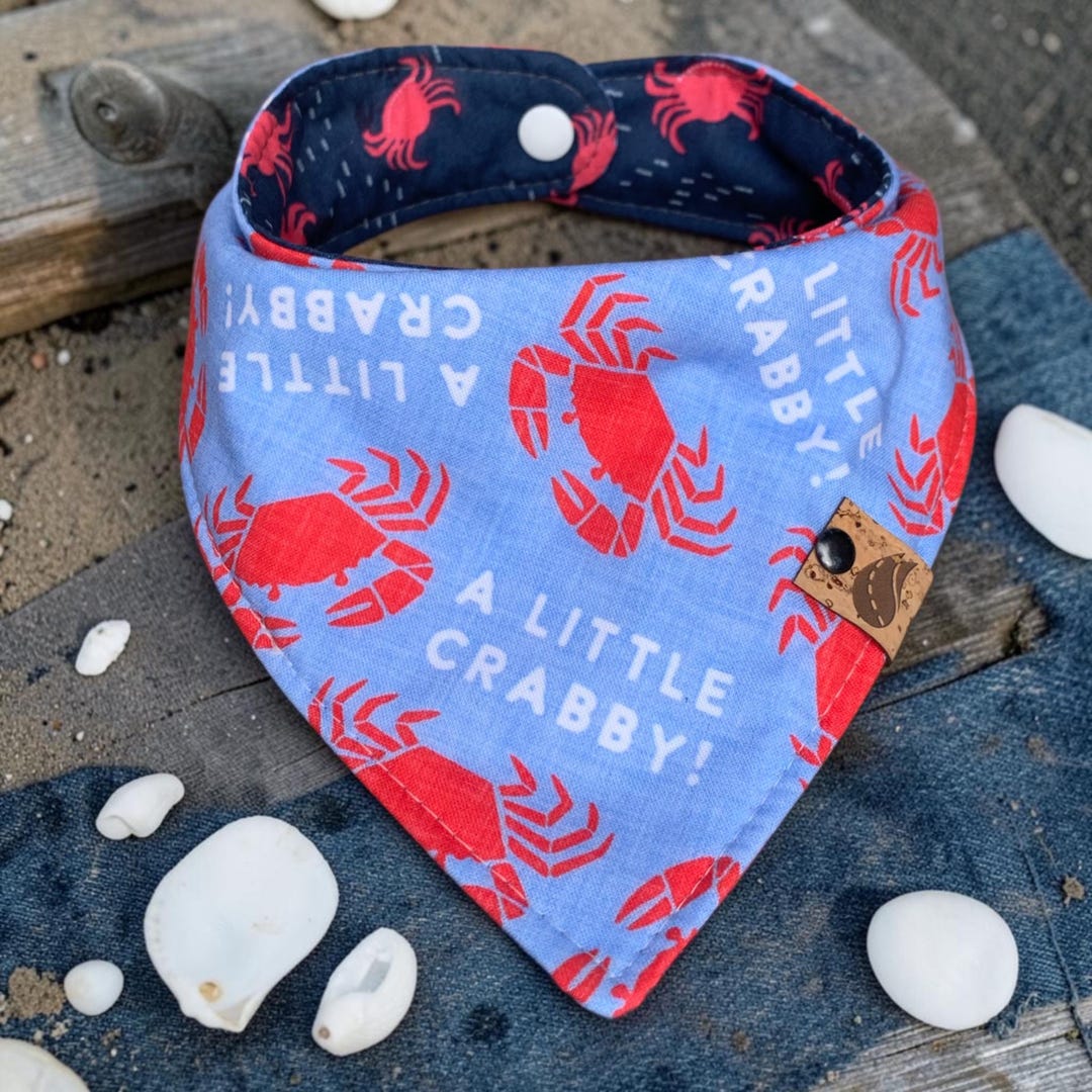 New! Beach Dog Bandana Crab Bandana Summer Dog Bandana Dog Scarf Preppy Dog Scarf Coastal Bandana Ocean Cat Bandana Customizable - Etsy Puerto Rico