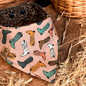 Hondenbandana gepersonaliseerd hondencadeau geborduurde hondenbandana cowboylaarzen bandana cowboy bandana hond Grote broer zuidwestelijke hond