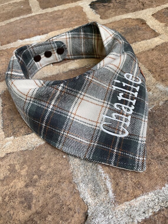 flannel dog bandana