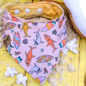 Shark Dog bandana pool party dog gift monogrammed dog bandana shark dog bandana shark dog bandana shark dog scarf dog gift summer gift