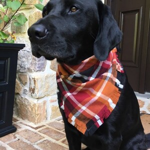 Dog Scarf Plaid Dog Scarf Fall Plaid Scarf Fall Bandana Dog | Etsy