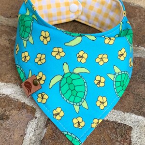 BACK IN STOCK Tropical Dog sea turtle bandana summer dog bandana tropical dog scarf hawaiian dog scarf summer dog gift tropical dog image 2