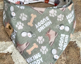Camping dog bandana personalized dog gift puppy gift spring dog bandana hiking dog bandana insect bandana embroidered dog bandana new pup
