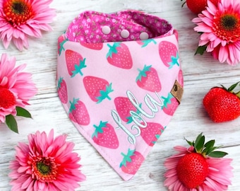 Strawberry Dog Bandana: Reversible Cotton Pet Scarf