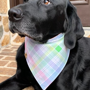 Spring Dog bandana easter bandana pastel dog bandana easter dog scarf spring dog bandana personalized dog gift monogrammed dog bandana plaid