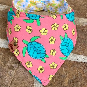 BACK IN STOCK Tropical Dog sea turtle bandana summer dog bandana tropical dog scarf hawaiian dog scarf summer dog gift tropical dog image 3