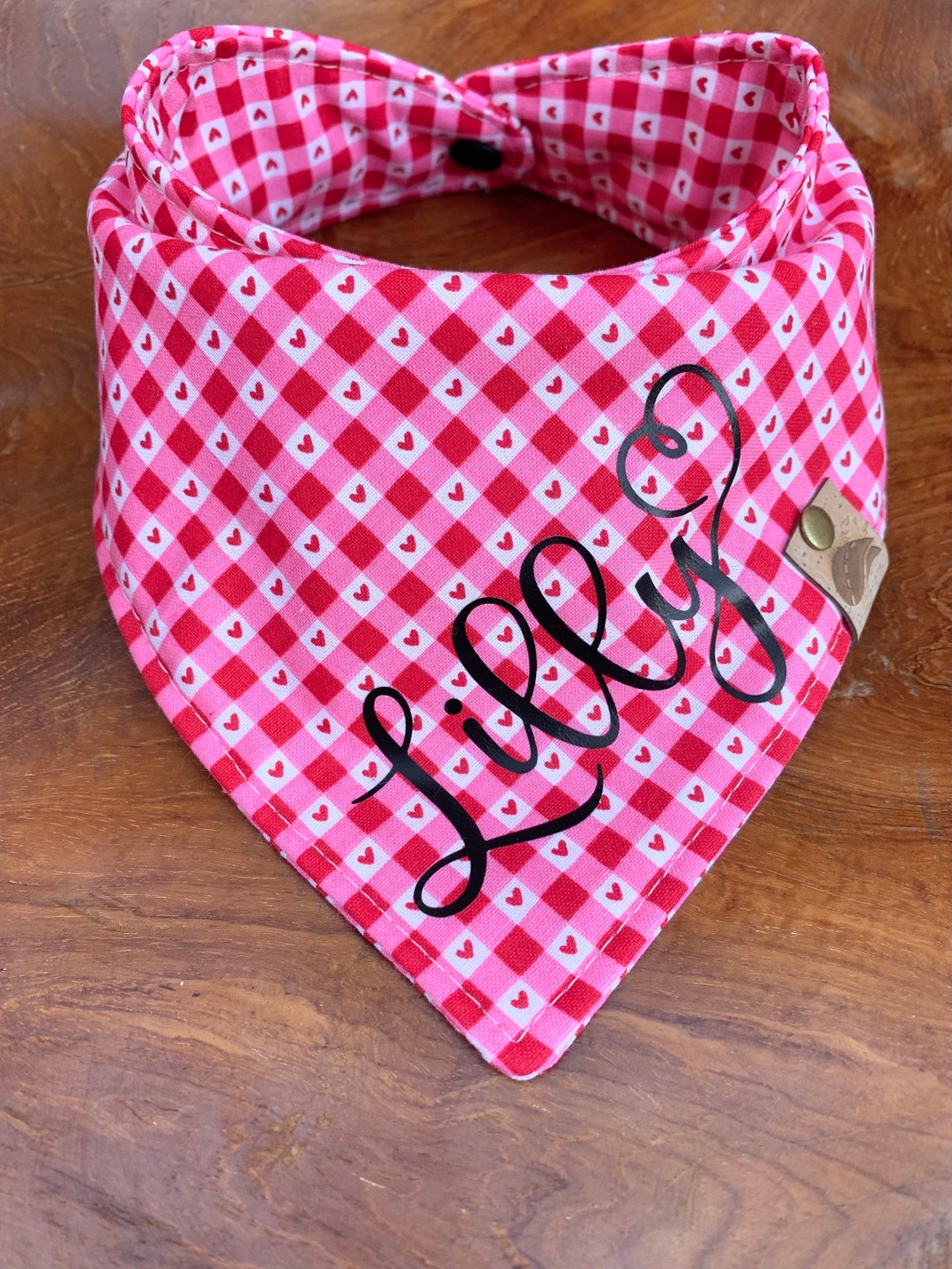 Personalized Dog Bandana Valentine Dog Gift Heart Dog Bandana Valentine