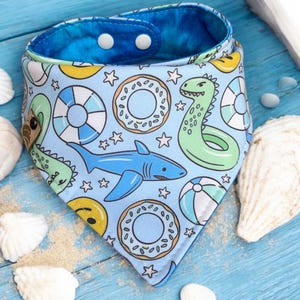 Shark Dog bandana pool party dog gift monogrammed dog bandana shark dog bandana shark dog bandana shark dog scarf dog gift pet bandana