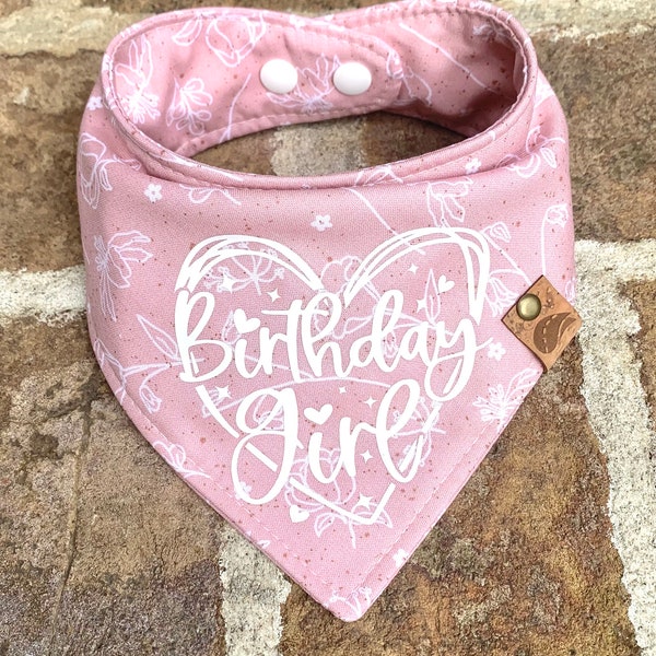 Birthday girl bandana birthday bandana girl  dog gift birthday girl bandana new dog gift birthday girl dog bandana first birthday