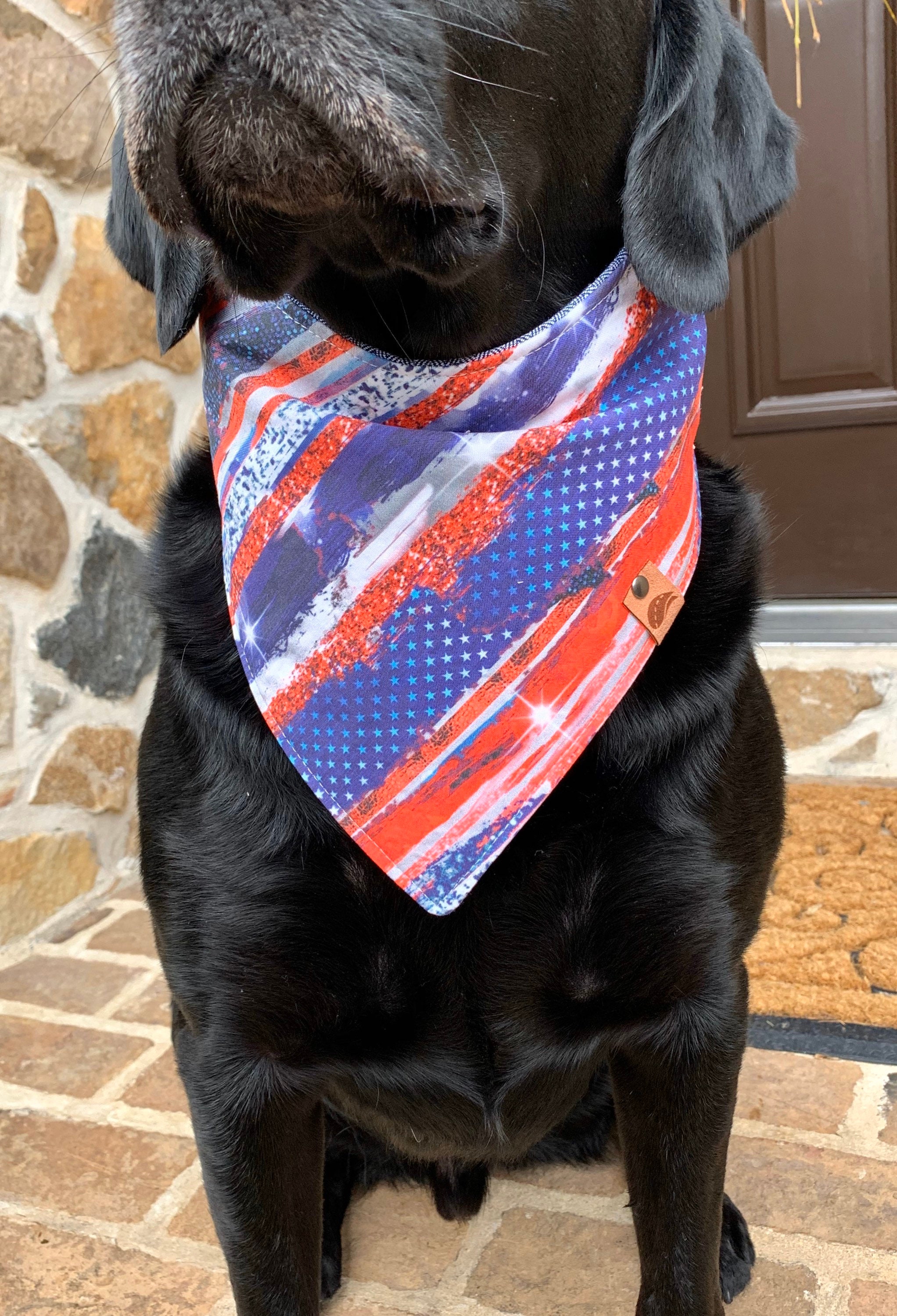 2er-Set Patriotische Hundehalstücher – 4. Juli Design, Verstellbar Für Kleine, Mittlere & Große Hunde