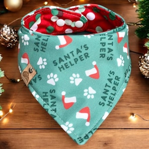 Christmas Dog bandana holiday dog bandana monogrammed dog bandana christmas dog gift bandana holiday dog dog scarf christmas scarf