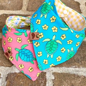 BACK IN STOCK Tropical Dog sea turtle bandana summer dog bandana tropical dog scarf hawaiian dog scarf summer dog gift tropical dog image 1