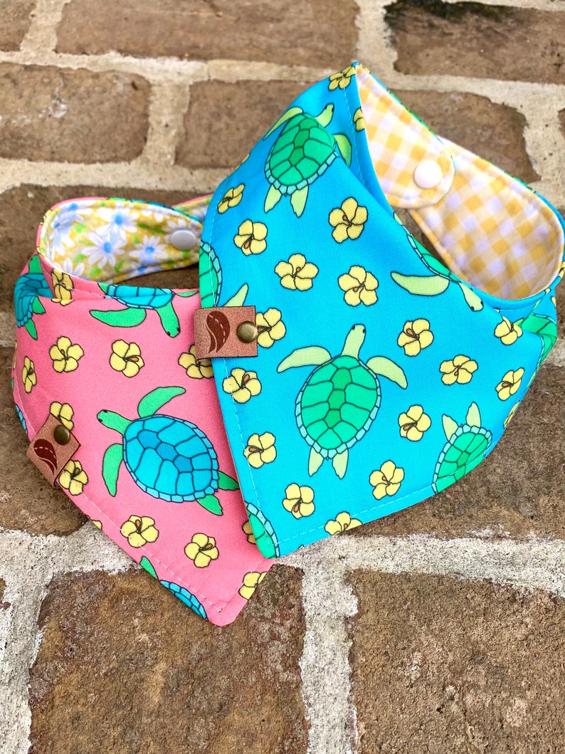 BACK IN STOCK Tropical Dog sea turtle bandana summer dog bandana tropical dog scarf hawaiian dog scarf summer dog gift tropical dog image 1