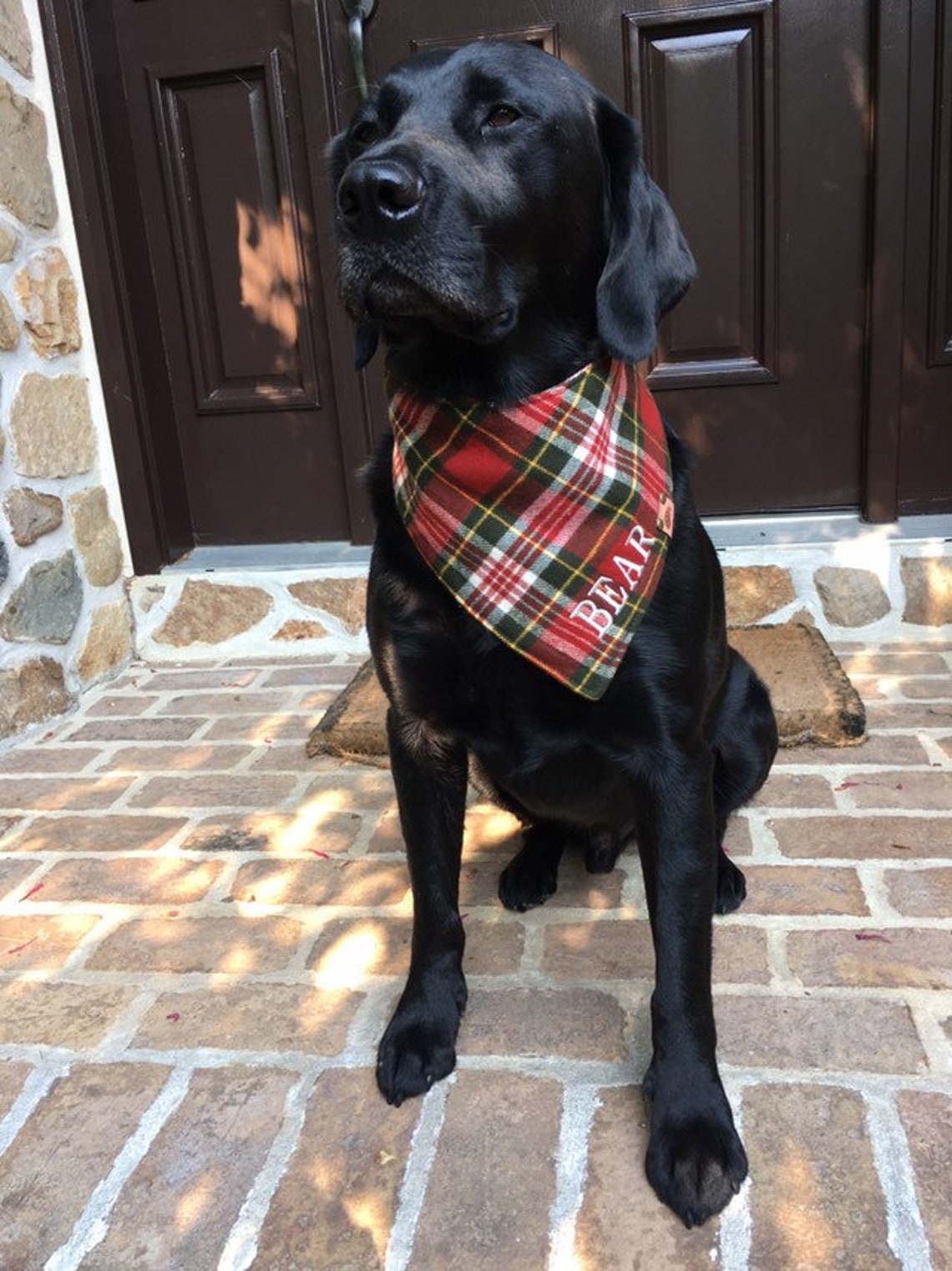 Fall Dog bandana plaid dog bandana monogrammed dog bandana dog Etsy