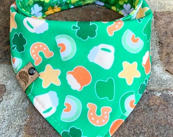 St patricks day dog bandana clover Dog bandana green dog bandana monogrammed dog bandana st pattys day dog gift dog bandana 4 leaf clover