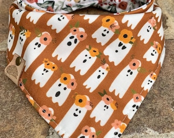 Bandana pour chien d'Halloween : écharpe fantôme bohème, déguisement personnalisé pour animal de compagnie