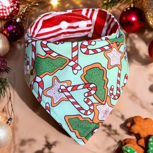 Christmas Dog bandana cat bandana Santa dog bandana christmas dog gift dog scarf christmas scarf winter scarf personalized dog reversible