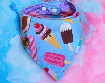 Bandana estiva per cani, regalo per cani per feste in piscina, bandana monogrammata per cani, bandana gelato per cani, migliore bandana per cani, regalo per cuccioli, sciarpa estiva per mamma cane