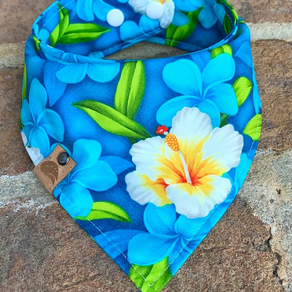 Tropical Dog bandana banana dog bandana hibiscus bandana summer dog bandana tropical dog scarf hawaiian dog scarf summer scarf pink scarf