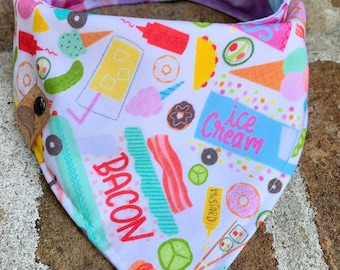 Bandana per cani, bandana per camion di cibo, regalo personalizzato per cani, bandana per compleanno, bandana estiva per cani, regalo per cuccioli, regalo per cani, bandana per cani buongustai, regalo divertente per cani
