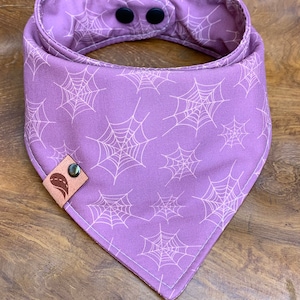 Halloween Dog bandana halloween scarf halloween dog gift fall dog bandana dog costume purple dog bandana spiderweb  bandana pastel spiderweb