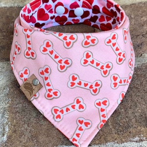 Valentine Dog bandana valentine dog gift heart dog bandana valentine dog scarf bandana heart dog scarf new puppy gift personalized dog gift