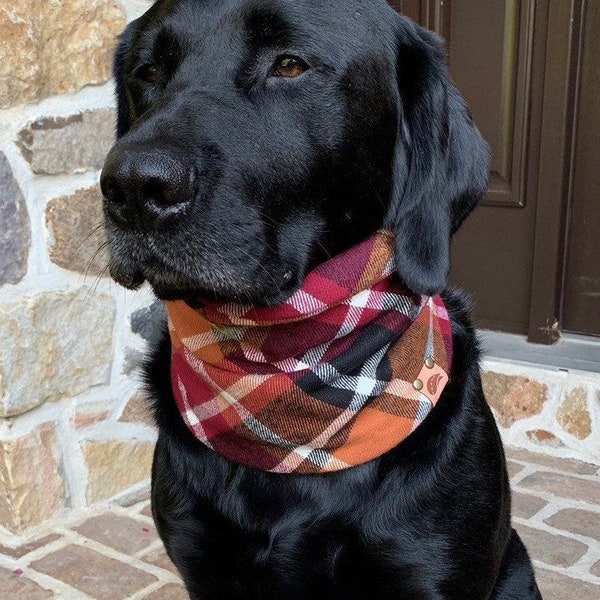 dog scarf  thanksgiving dog thanksgiving scarf  fall dog bandana plaid scarf plaid dog scarf winter dog flannel scarf dog gift dog bandana