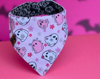 Fall Dog bandana fall pastel bandana dog gift modern fall dog bandana ghost bandana new puppy gift fall dog gift Halloween dog scarf