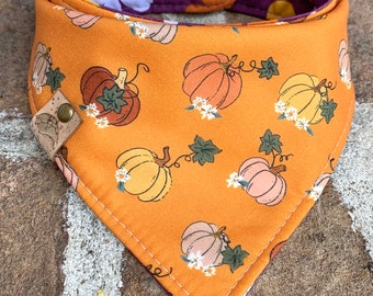 Fall Dog bandana fall bandana dog gift halloween dog bandana pumpkin bandana new puppy gift fall dog gift thanksgiving dog scarf