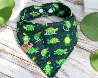 Pañuelo para perro con diseño de tortuga, pañuelo para perro pescador, pañuelo para perro de lago, pañuelo para perro de estanque, pañuelo para perro con diseño de tortuga, pañuelo de verano, pañuelo para gato, regalo personalizable para mascota