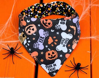 Pañuelo para perro de Halloween, bufanda morada de Halloween, regalo para perro de Halloween, regalo para perro personalizado, disfraz de perro con monograma, bufanda para gato, perro bordado