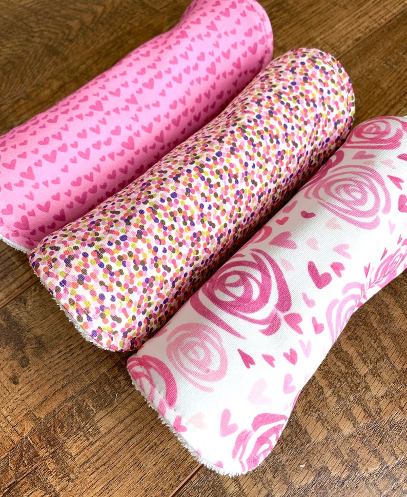 New mom gift organic Burp Cloth valentine baby organic baby gift girl Burp Cloth Bamboo Burp Cloths Baby shower gift spring burp cloth