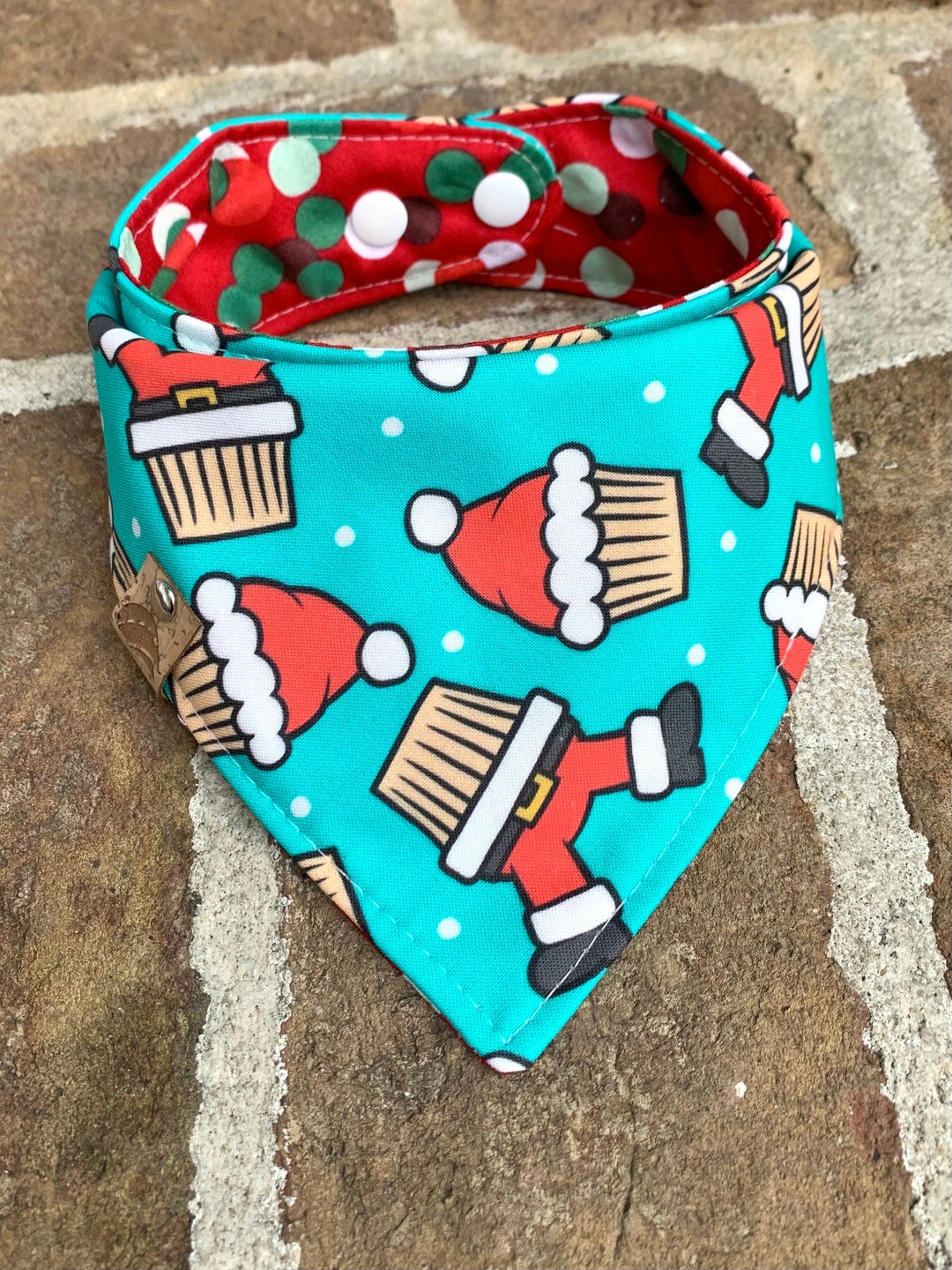 Christmas Dog Bandana Holiday Dog Bandana Monogrammed Dog Bandana