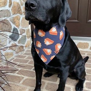 Thanksgiving Dog Bandana Thanksgiving Bandana Fall Dog bandana thanksgiving dog bandana monogrammed dog bandana pumpkin pie bandana image 3