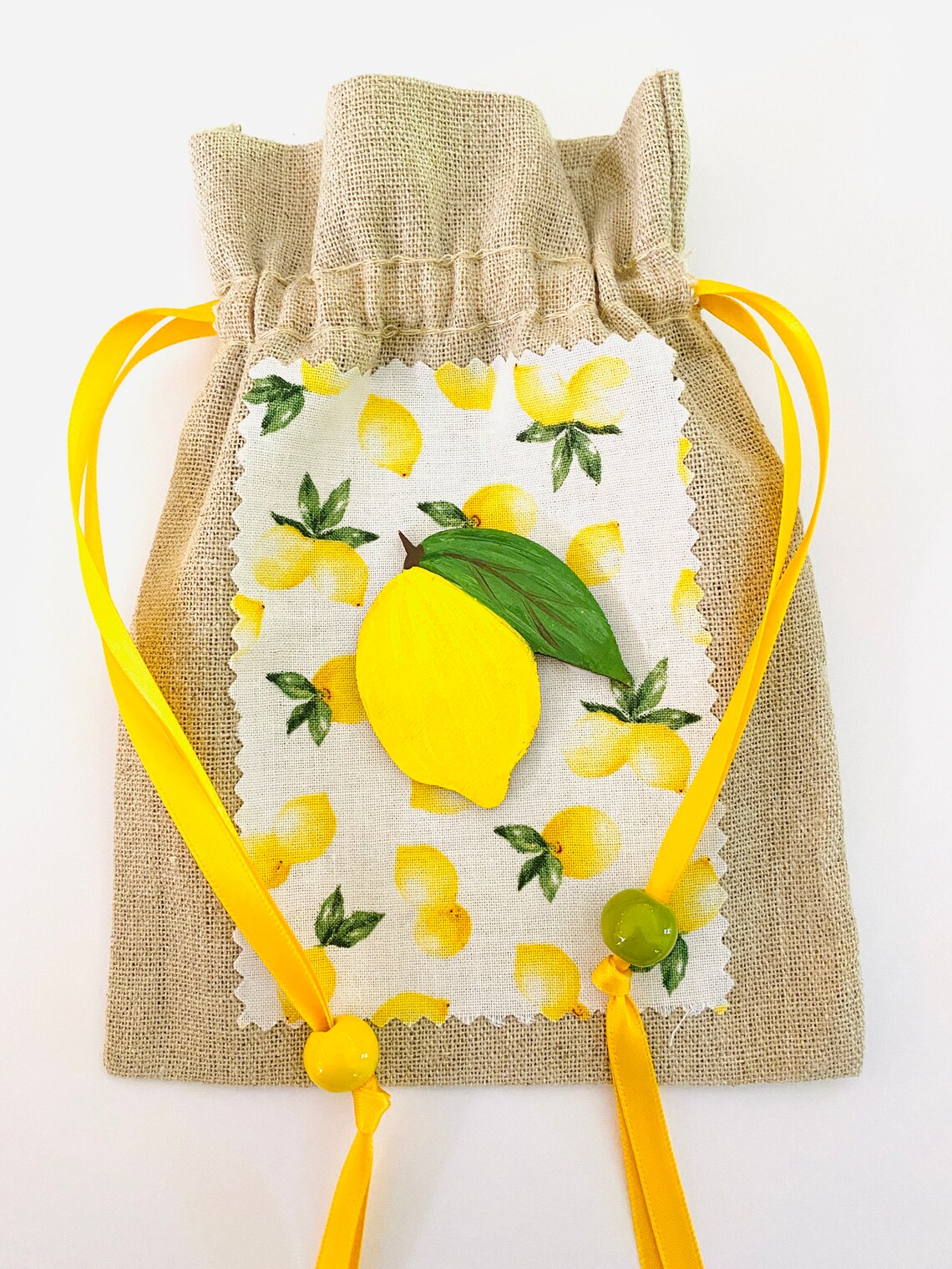 Reusable Lemon Fruit Gift Card Bags Birthday Gifts Hostess Etsy