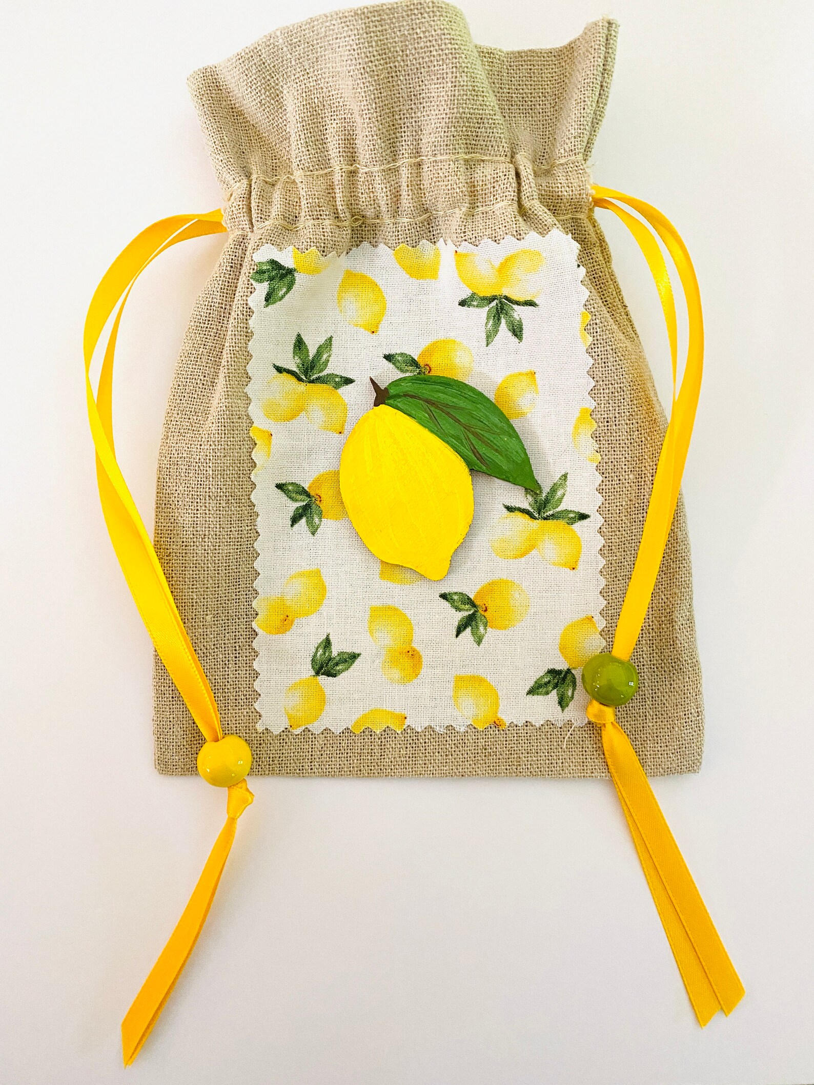 Reusable Lemon Fruit Gift Card Bags Birthday Gifts Hostess Etsy
