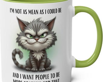 Grappige koffiemok sarcastische kat: cadeau voor knorrige humor